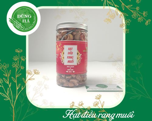 Binh Phuoc Salted Roasted Cashew Nuts - Quan Dat Cashew Nuts - Canned 500g