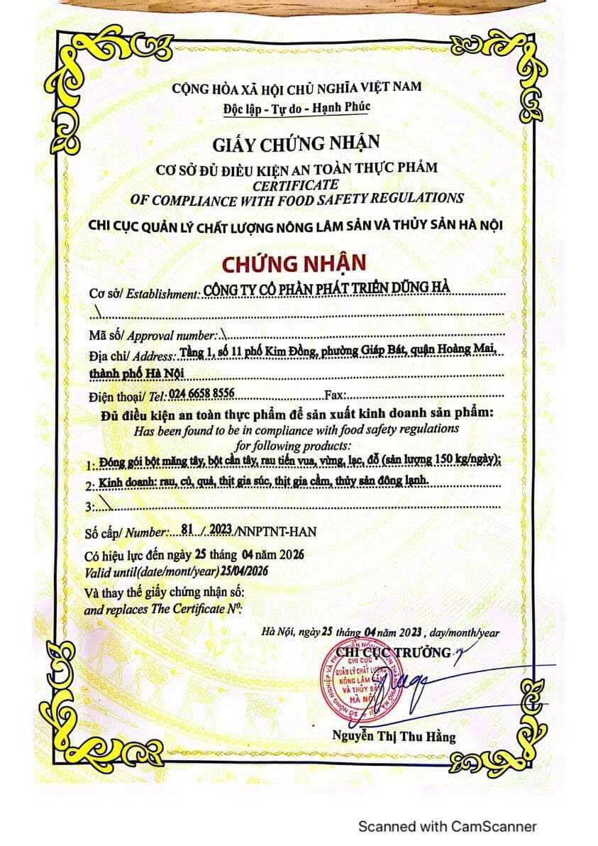 giay-kiem-dinh-cu-hu-dua-kho-dat-chuan-ve-sinh-an-toan-thuc-pham